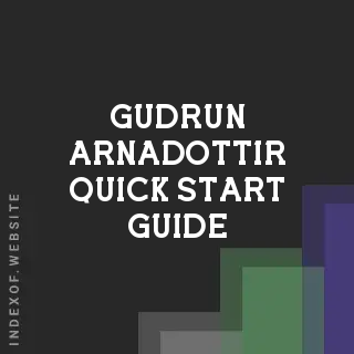 Gudrun Arnadottir Quick Start Guide | Indexof
