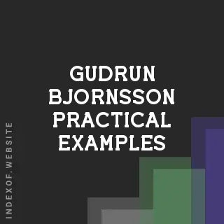 Gudrun Bjornsson Practical Examples | Indexof