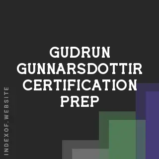 Gudrun Gunnarsdottir Certification Prep | Indexof