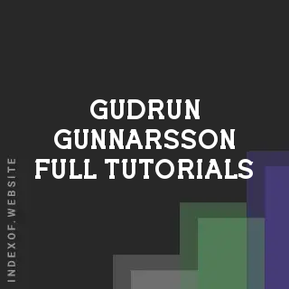 Gudrun Gunnarsson Full Tutorials | Indexof