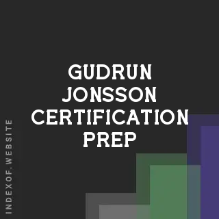Gudrun Jonsson Certification Prep | Indexof