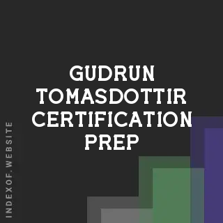 Gudrun Tomasdottir Certification Prep | Indexof