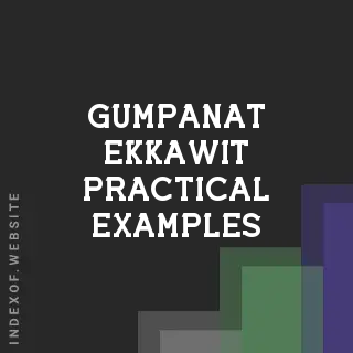 Gumpanat Ekkawit Practical Examples | Indexof