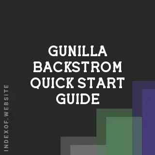 Gunilla Backstrom Quick Start Guide | Indexof