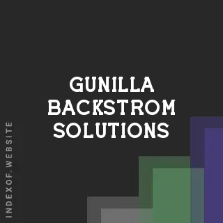 Gunilla Backstrom Solutions | Indexof
