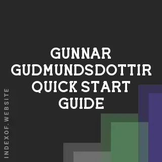 Gunnar Gudmundsdottir Quick Start Guide | Indexof