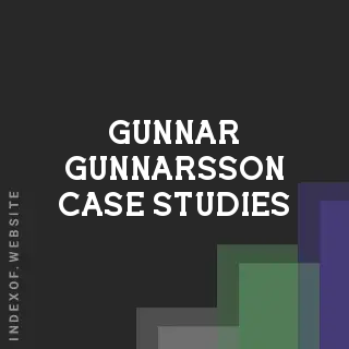 Gunnar Gunnarsson Case Studies | Indexof