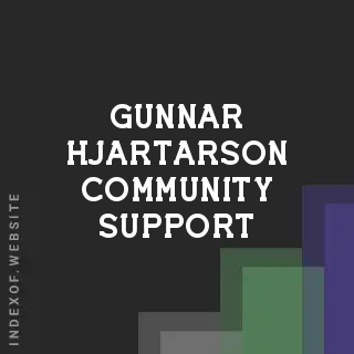 Gunnar Hjartarson Community Support | Indexof