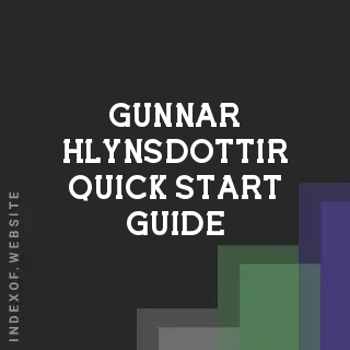 Gunnar Hlynsdottir Quick Start Guide | Indexof