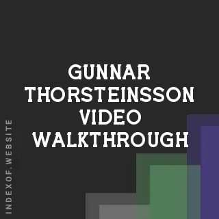 Gunnar Thorsteinsson Video Walkthrough | Indexof