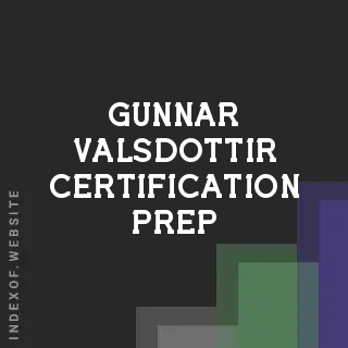 Gunnar Valsdottir Certification Prep | Indexof