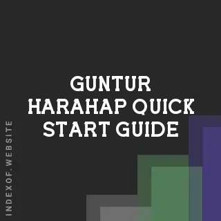 Guntur Harahap Quick Start Guide | Indexof