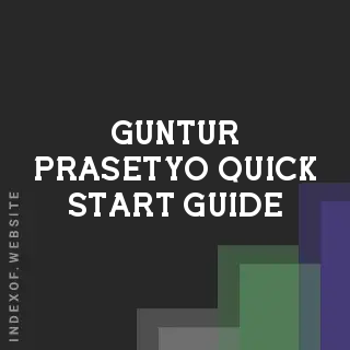 Guntur Prasetyo Quick Start Guide | Indexof