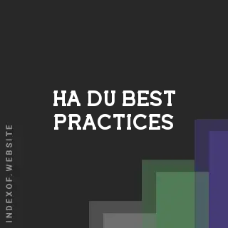 Ha Du Best Practices | Indexof