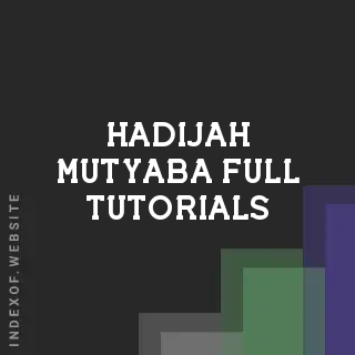 Hadijah Mutyaba Full Tutorials | Indexof