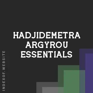 Hadjidemetra Argyrou Essentials | Indexof