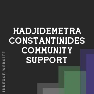 Hadjidemetra Constantinides Community Support | Indexof
