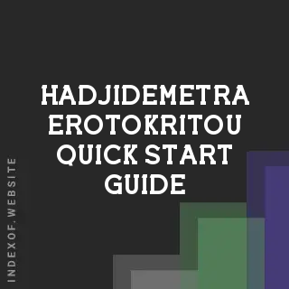 Hadjidemetra Erotokritou Quick Start Guide | Indexof