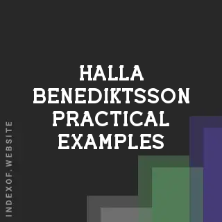 Halla Benediktsson Practical Examples | Indexof