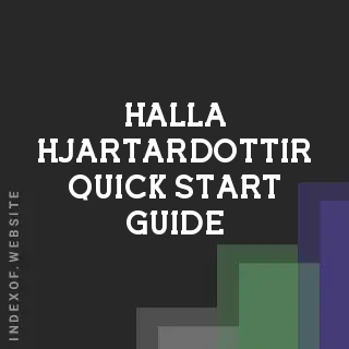 Halla Hjartardottir Quick Start Guide | Indexof