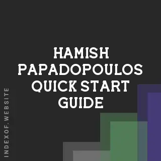 Hamish Papadopoulos Quick Start Guide | Indexof