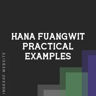 Hana Fuangwit Practical Examples | Indexof
