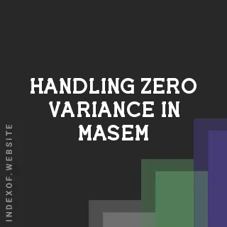 Handling Zero Variance in MASEM: Strategies for Singular Matrices