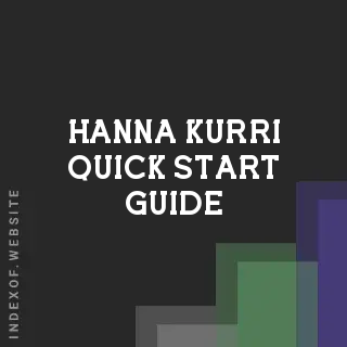 Hanna Kurri Quick Start Guide | Indexof