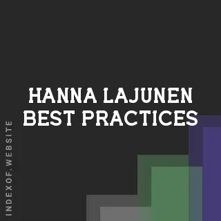 Hanna Lajunen Best Practices | Indexof