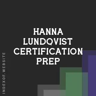 Hanna Lundqvist Certification Prep | Indexof