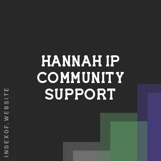 Hannah Ip Community Support | Indexof
