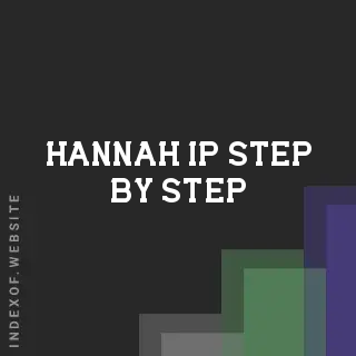Hannah Ip Step-by-Step | Indexof