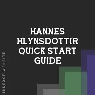 Hannes Hlynsdottir Quick Start Guide | Indexof