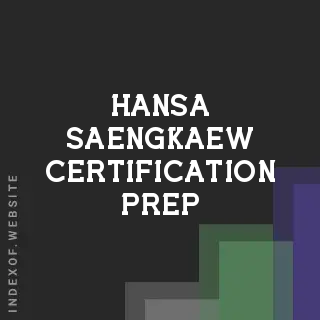 Hansa Saengkaew Certification Prep | Indexof