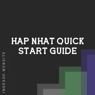 Hap Nhat Quick Start Guide | Indexof