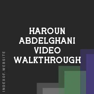 Haroun Abdelghani Video Walkthrough | Indexof