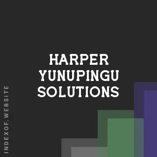Harper Yunupingu Solutions | Indexof