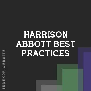 Harrison Abbott Best Practices | Indexof