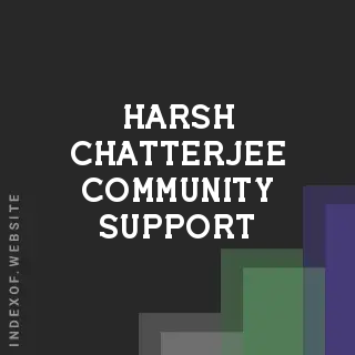 Harsh Chatterjee Community Support | Indexof