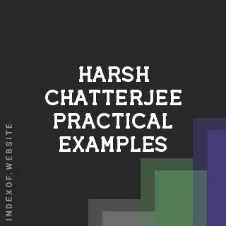 Harsh Chatterjee Practical Examples | Indexof