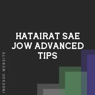 Hatairat Sae-jow Advanced Tips | Indexof