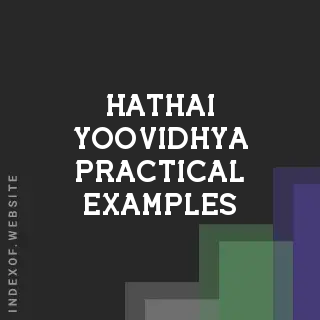 Hathai Yoovidhya Practical Examples | Indexof