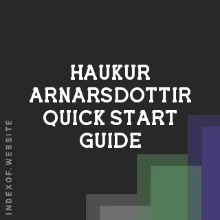 Haukur Arnarsdottir Quick Start Guide | Indexof