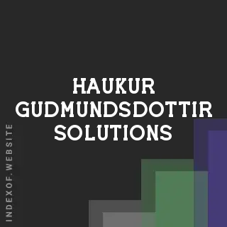 Haukur Gudmundsdottir Solutions | Indexof