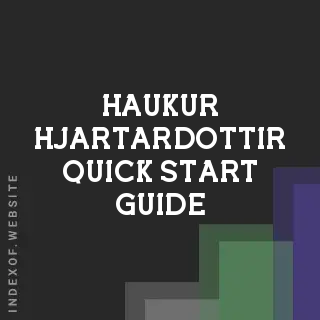 Haukur Hjartardottir Quick Start Guide | Indexof