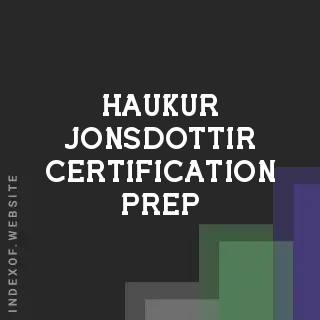 Haukur Jonsdottir Certification Prep | Indexof