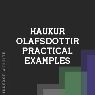 Haukur Olafsdottir Practical Examples | Indexof
