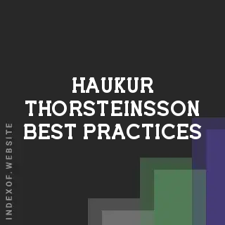Haukur Thorsteinsson Best Practices | Indexof