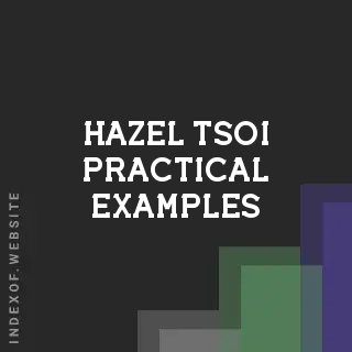 Hazel Tsoi Practical Examples | Indexof