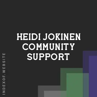 Heidi Jokinen Community Support | Indexof